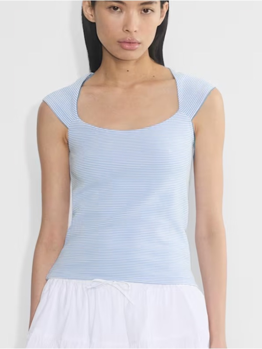 Aritzia BestHug Painter T-Shirt, Blue and White Stripe